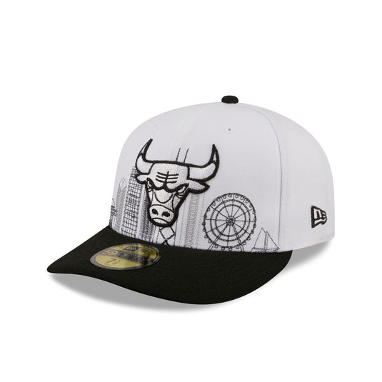 Chicago Bulls Cityscape White 59FIFTY Fitted Hat