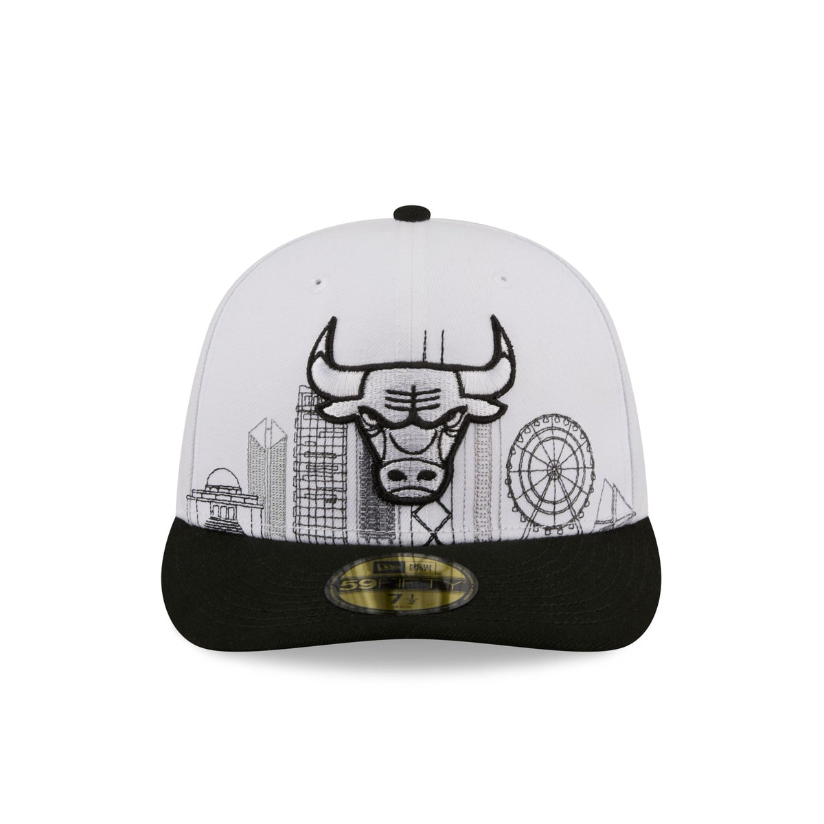 Chicago Bulls Cityscape White 59FIFTY Fitted Hat