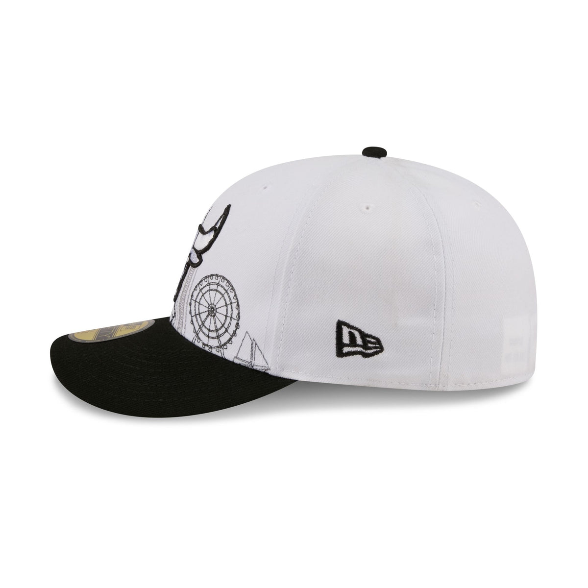 Chicago Bulls Cityscape White 59FIFTY Fitted Hat