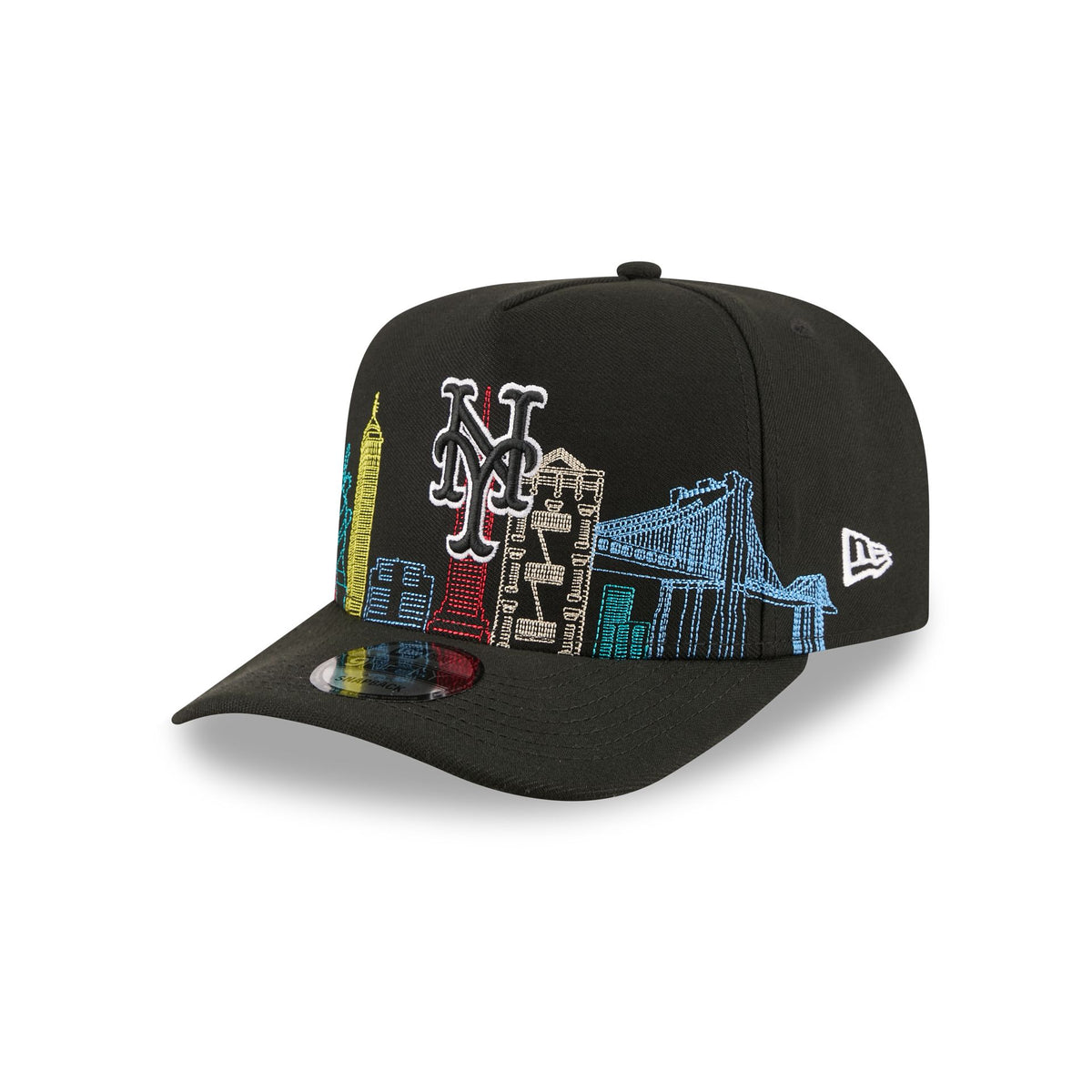 New York Mets Cityscape Black 9FIFTY A-Frame Snapback Hat