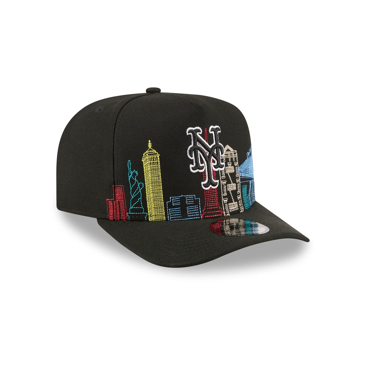 New York Mets Cityscape Black 9FIFTY A-Frame Snapback Hat