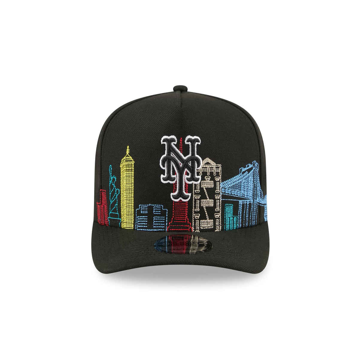 New York Mets Cityscape Black 9FIFTY A-Frame Snapback Hat