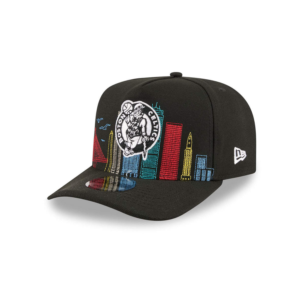 Boston Celtics Cityscape Black 9FIFTY A-Frame Snapback Hat