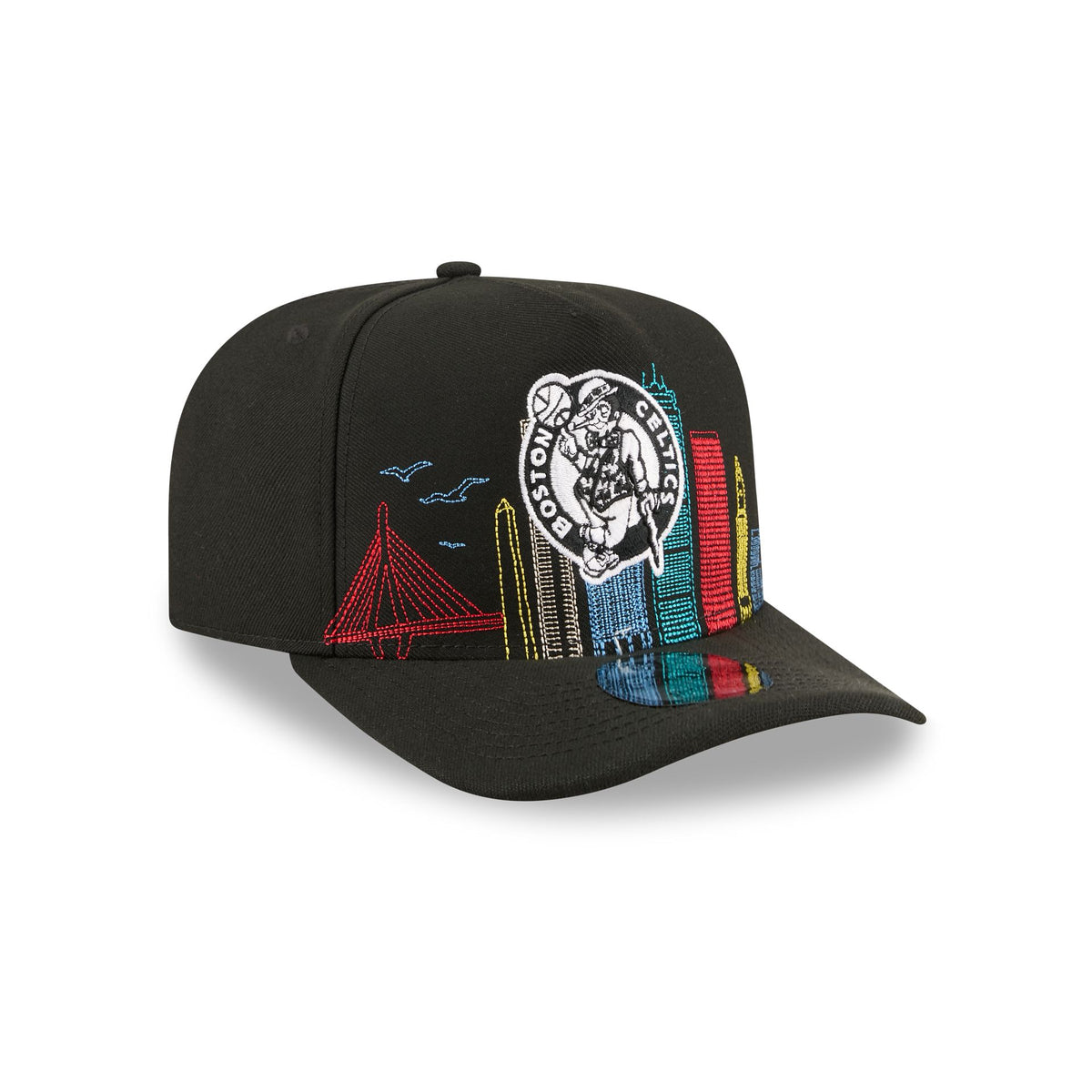 Boston Celtics Cityscape Black 9FIFTY A-Frame Snapback Hat