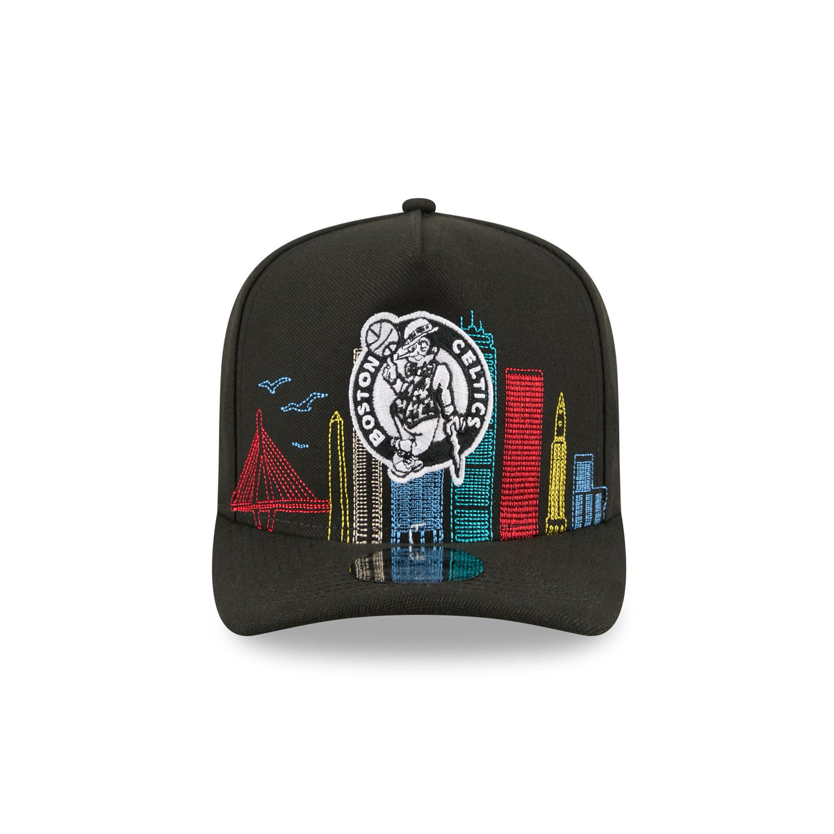 Boston Celtics Cityscape Black 9FIFTY A-Frame Snapback Hat