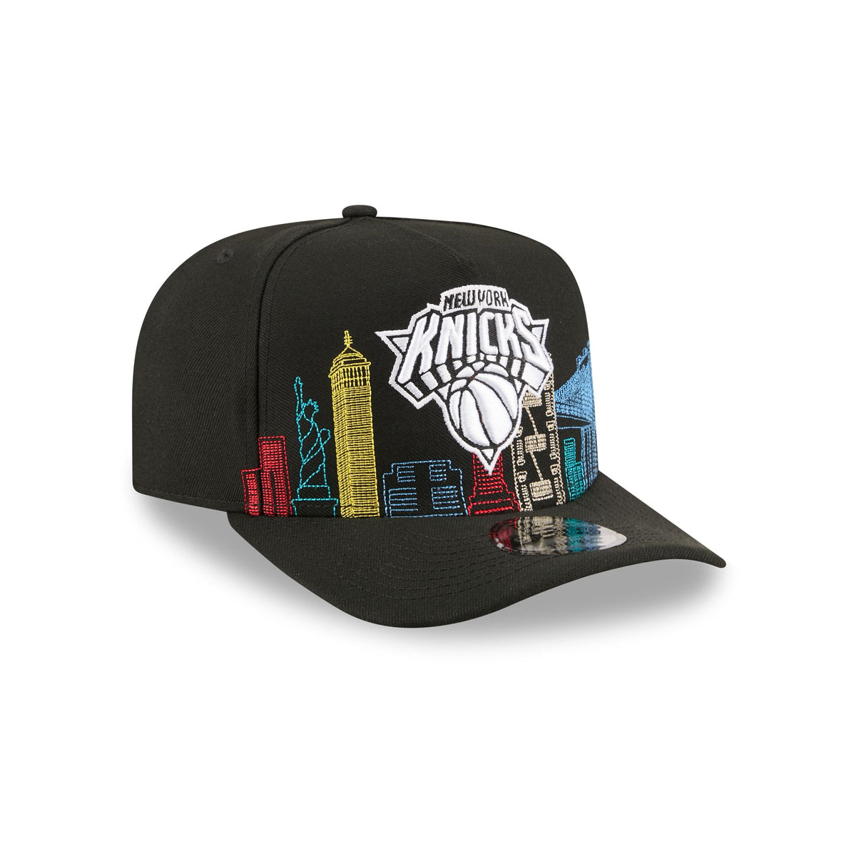 New York Knicks Cityscape Black 9FIFTY A-Frame Snapback Hat