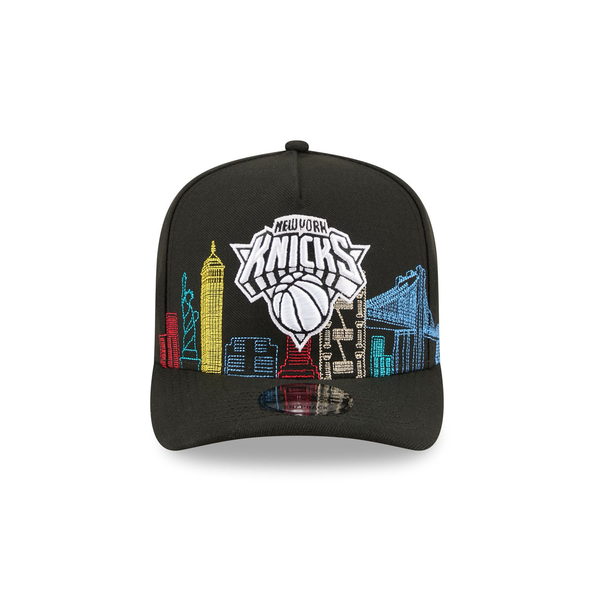 New York Knicks Cityscape Black 9FIFTY A-Frame Snapback Hat