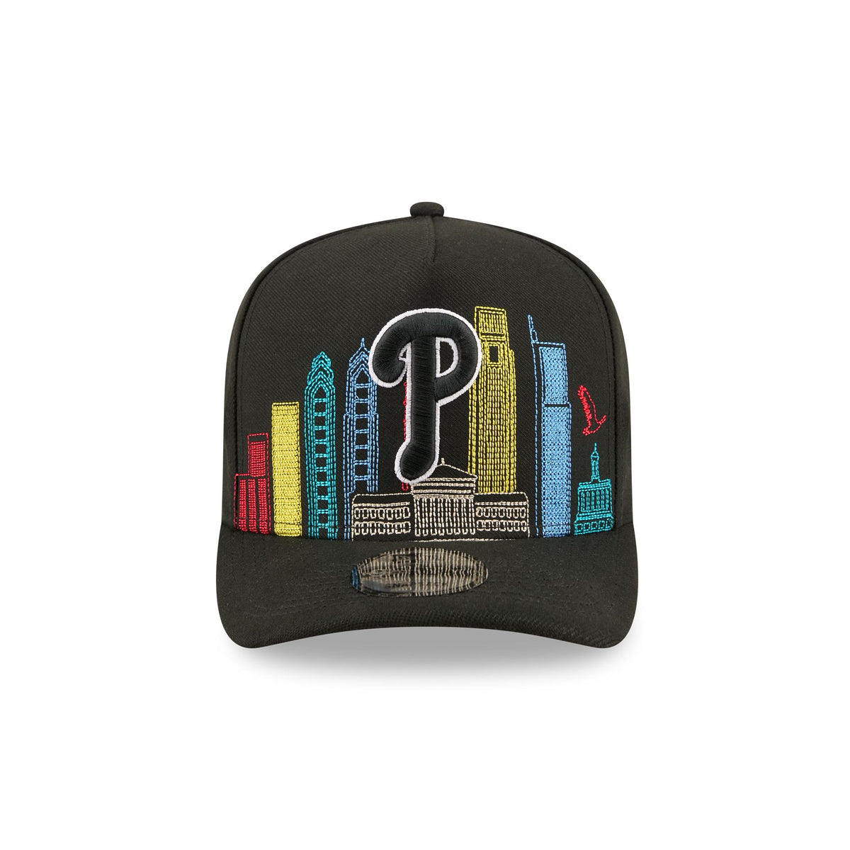 Philadelphia Phillies Cityscape Black 9FIFTY A-Frame Snapback Hat