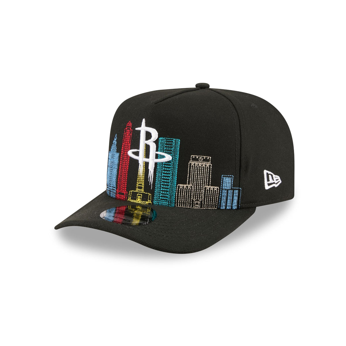 Houston Rockets Cityscape Black 9FIFTY A-Frame Snapback Hat