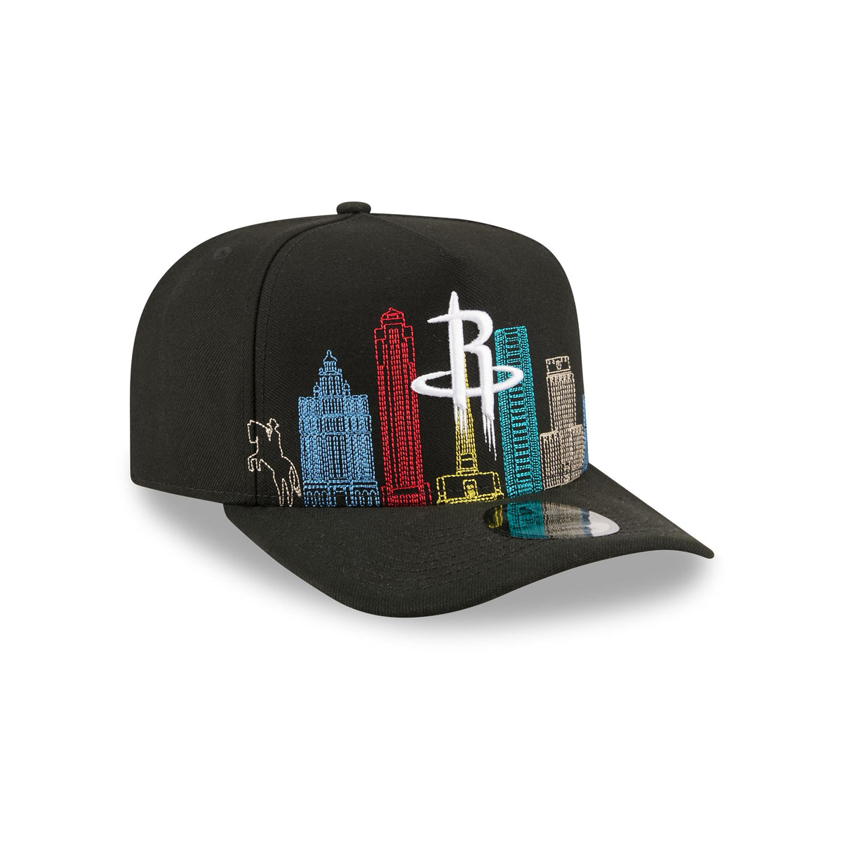 Houston Rockets Cityscape Black 9FIFTY A-Frame Snapback Hat