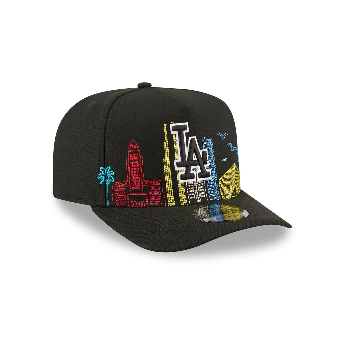 Los Angeles Dodgers Cityscape Black 9FIFTY A-Frame Snapback Hat