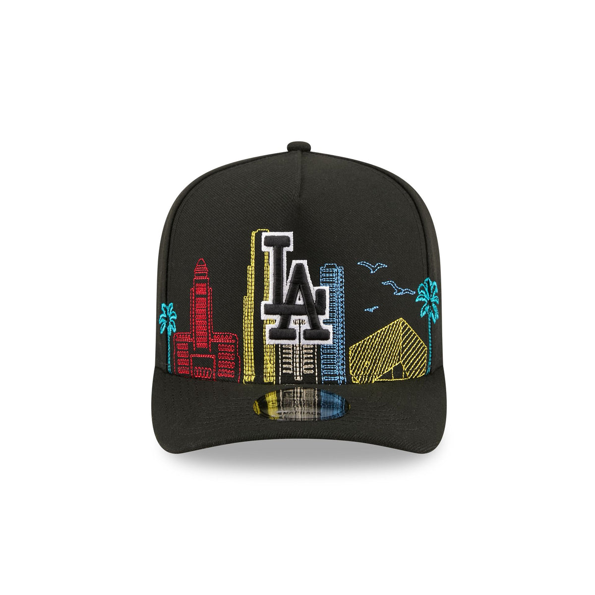 Los Angeles Dodgers Cityscape Black 9FIFTY A-Frame Snapback Hat