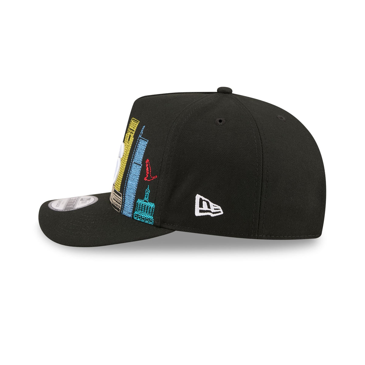 Philadelphia 76ers Cityscape Black 9FIFTY A-Frame Snapback Hat