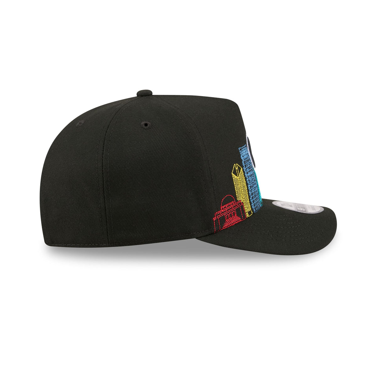 Chicago Cubs Cityscape Black 9FIFTY A-Frame Snapback Hat