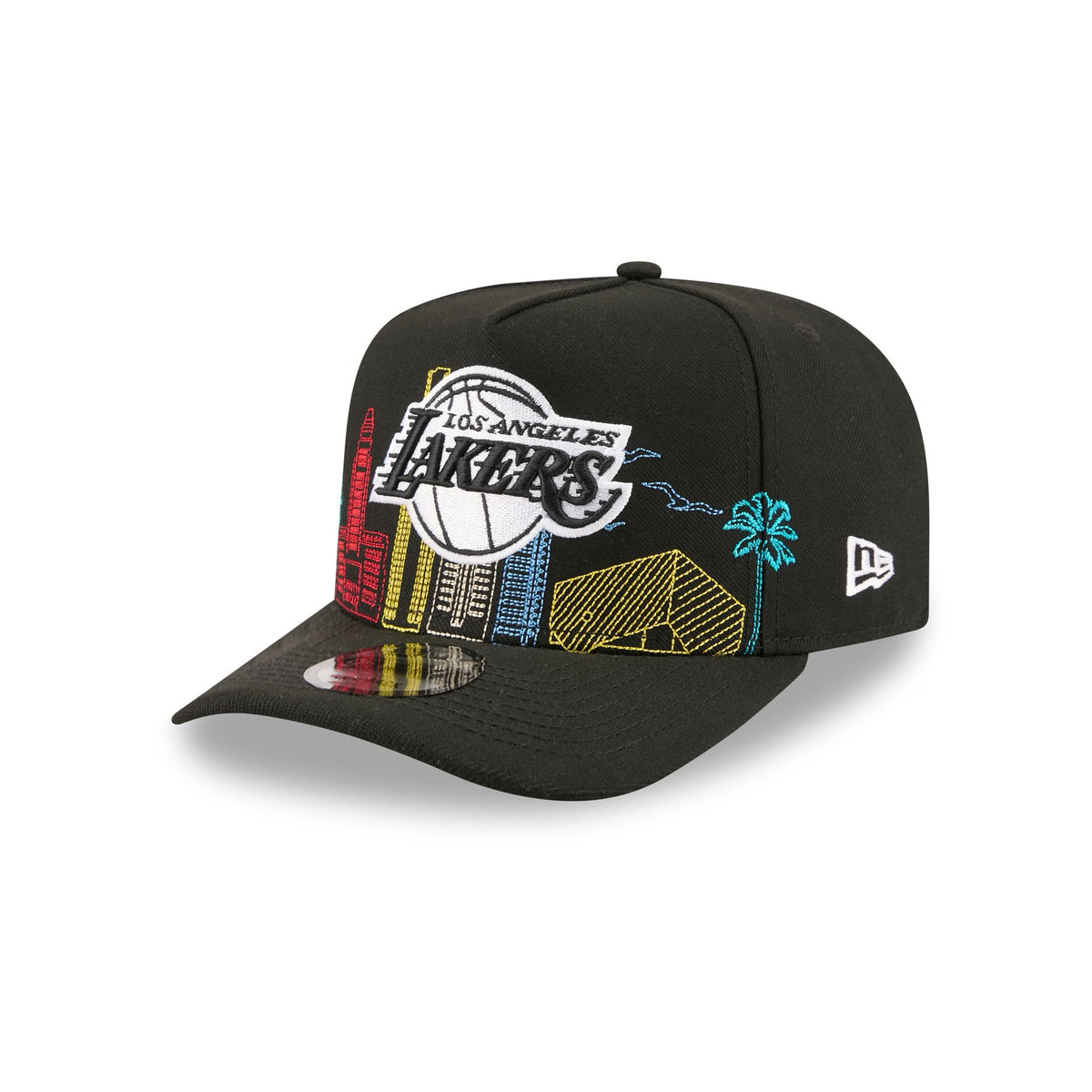 Los Angeles Lakers Cityscape Black 9FIFTY A-Frame Snapback Hat
