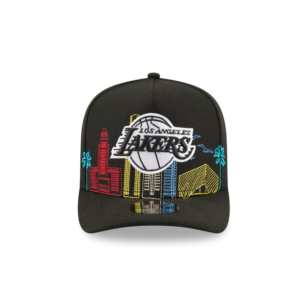 Los Angeles Lakers Cityscape Black 9FIFTY A-Frame Snapback Hat