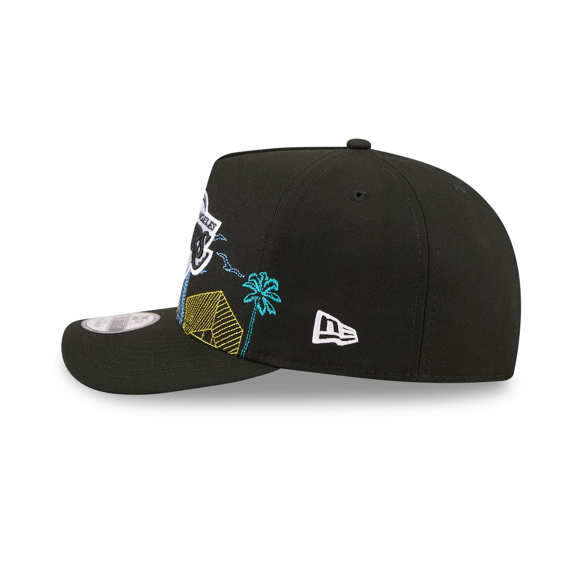 Los Angeles Lakers Cityscape Black 9FIFTY A-Frame Snapback Hat