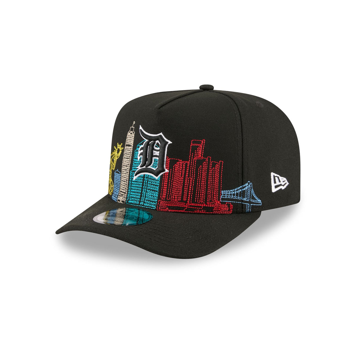Detroit Tigers Cityscape Black 9FIFTY A-Frame Snapback Hat