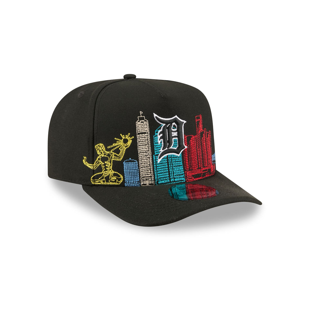 Detroit Tigers Cityscape Black 9FIFTY A-Frame Snapback Hat