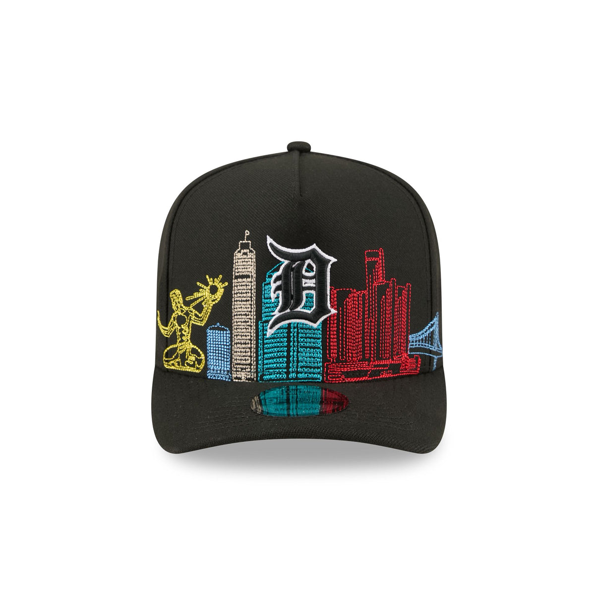 Detroit Tigers Cityscape Black 9FIFTY A-Frame Snapback Hat
