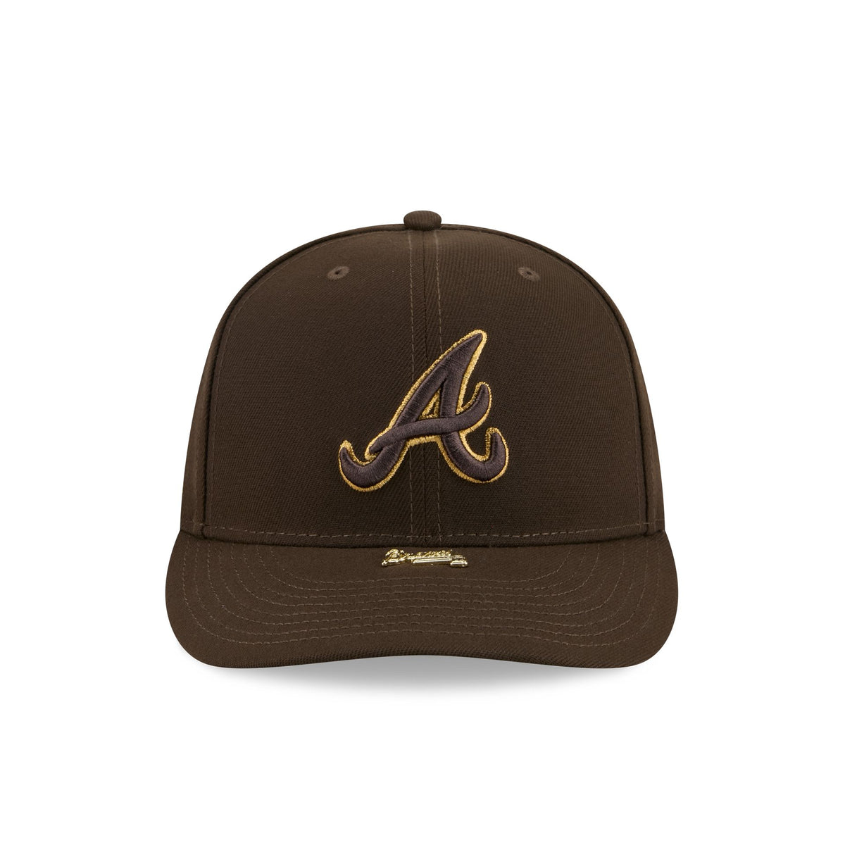 Atlanta Braves Walnut Gold Detail 59FIFTY Fitted Hat