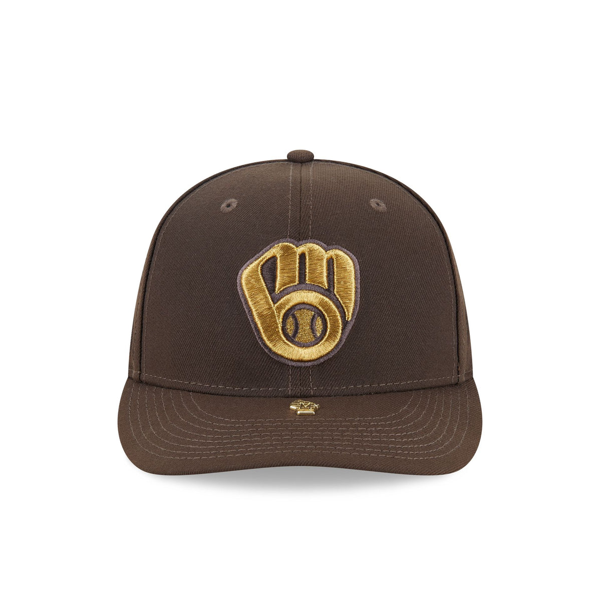 Milwaukee Brewers Walnut Gold Detail 59FIFTY Fitted Hat