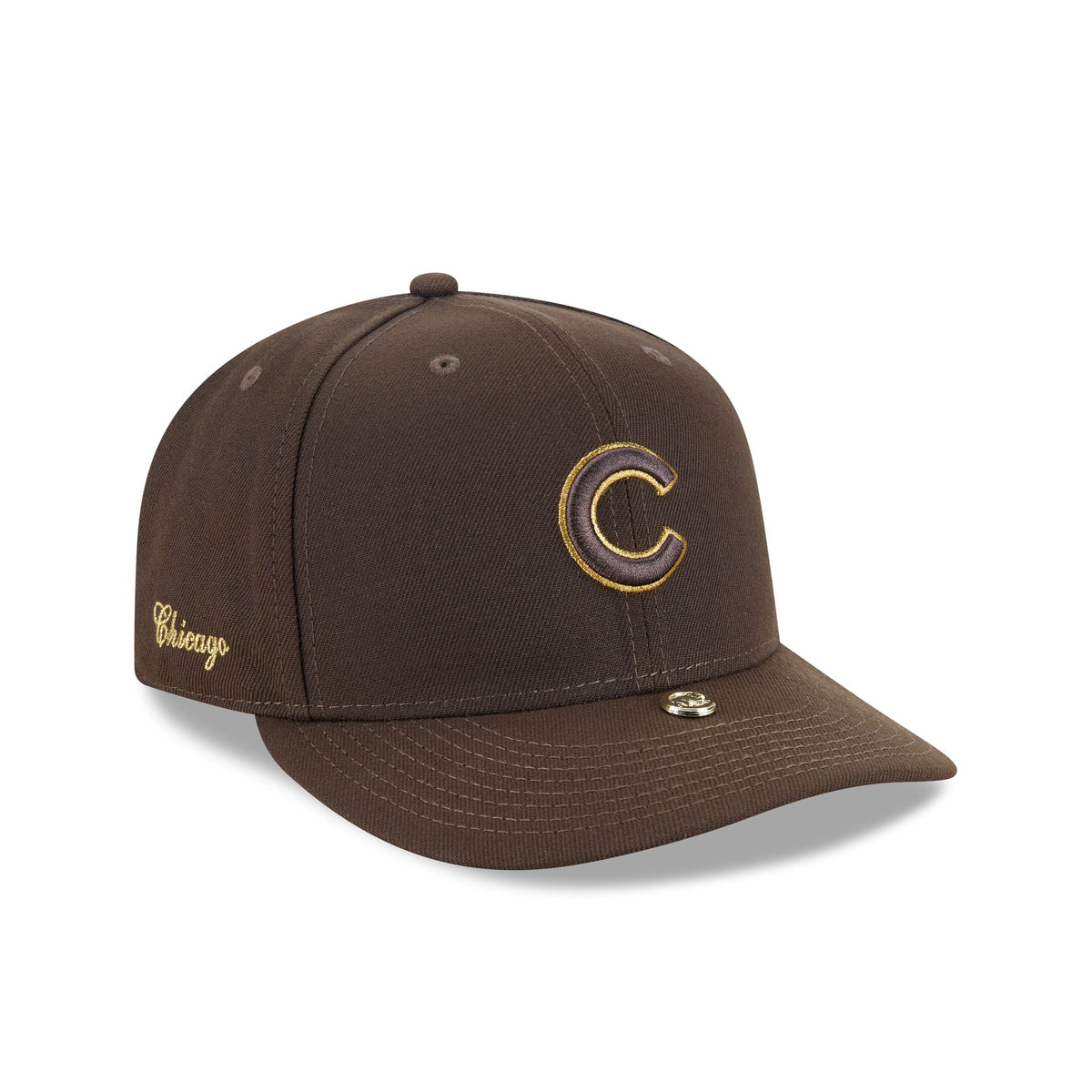 Chicago Cubs Walnut Gold Detail 59FIFTY Fitted Hat