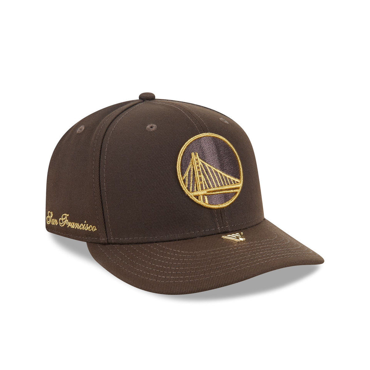 Golden State Warriors Walnut Gold Detail 59FIFTY Fitted Hat