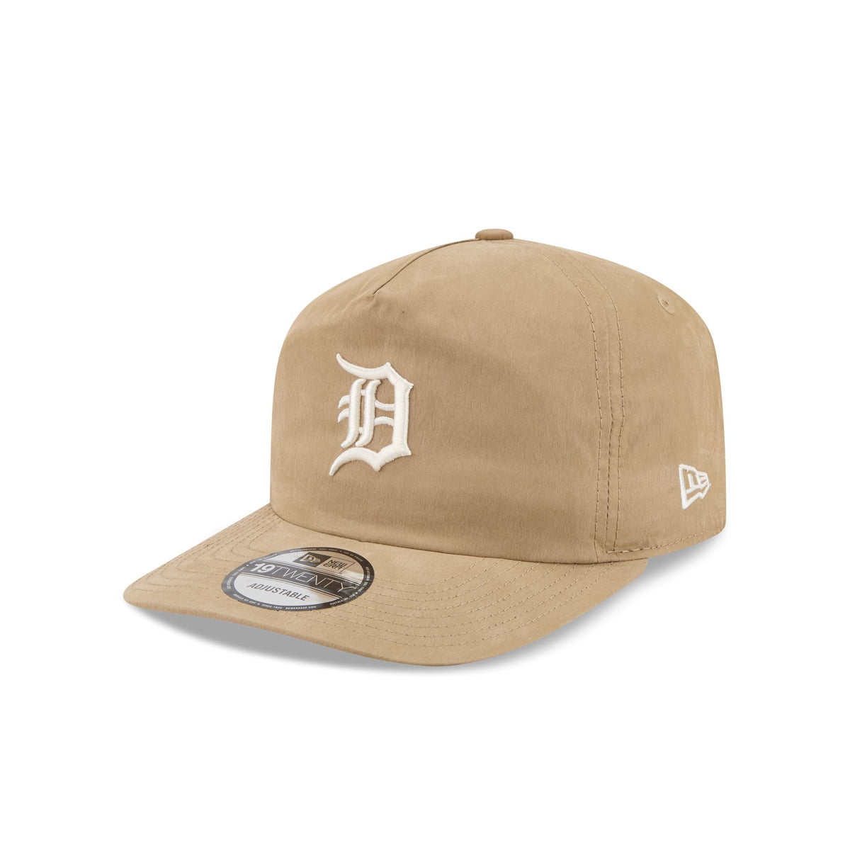 Detroit Tigers Washed Khaki Nylon 19TWENTY Snapback Hat