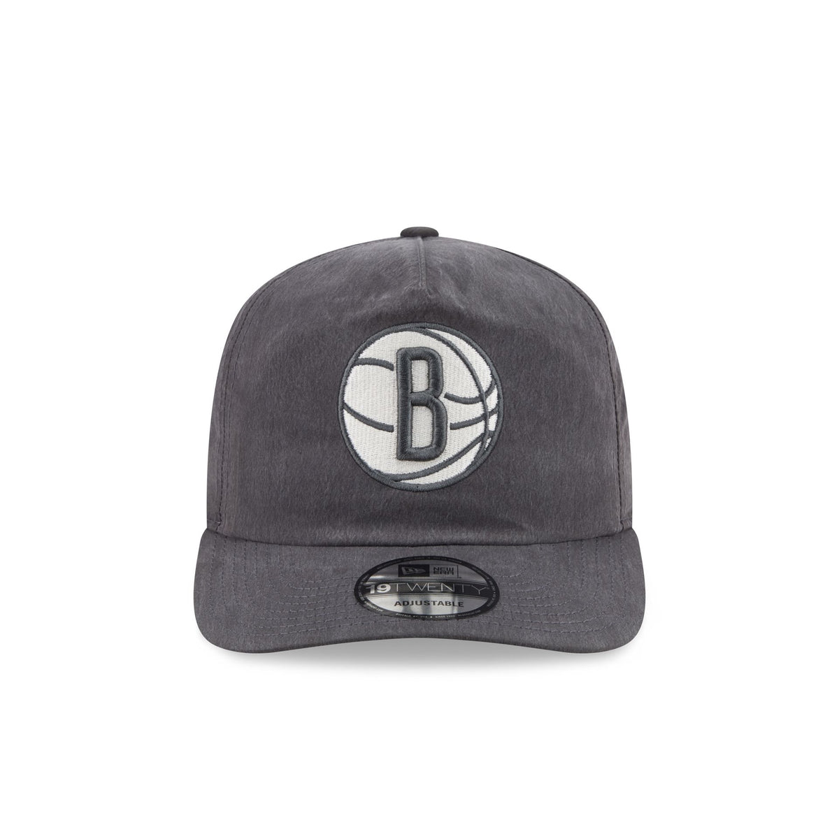 Brooklyn Nets Washed Black Nylon 19TWENTY Snapback Hat