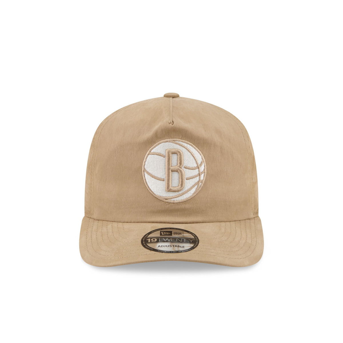 Brooklyn Nets Washed Khaki Nylon 19TWENTY Snapback Hat