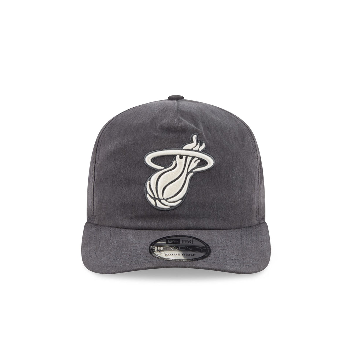 Miami Heat Washed Black Nylon 19TWENTY Snapback Hat