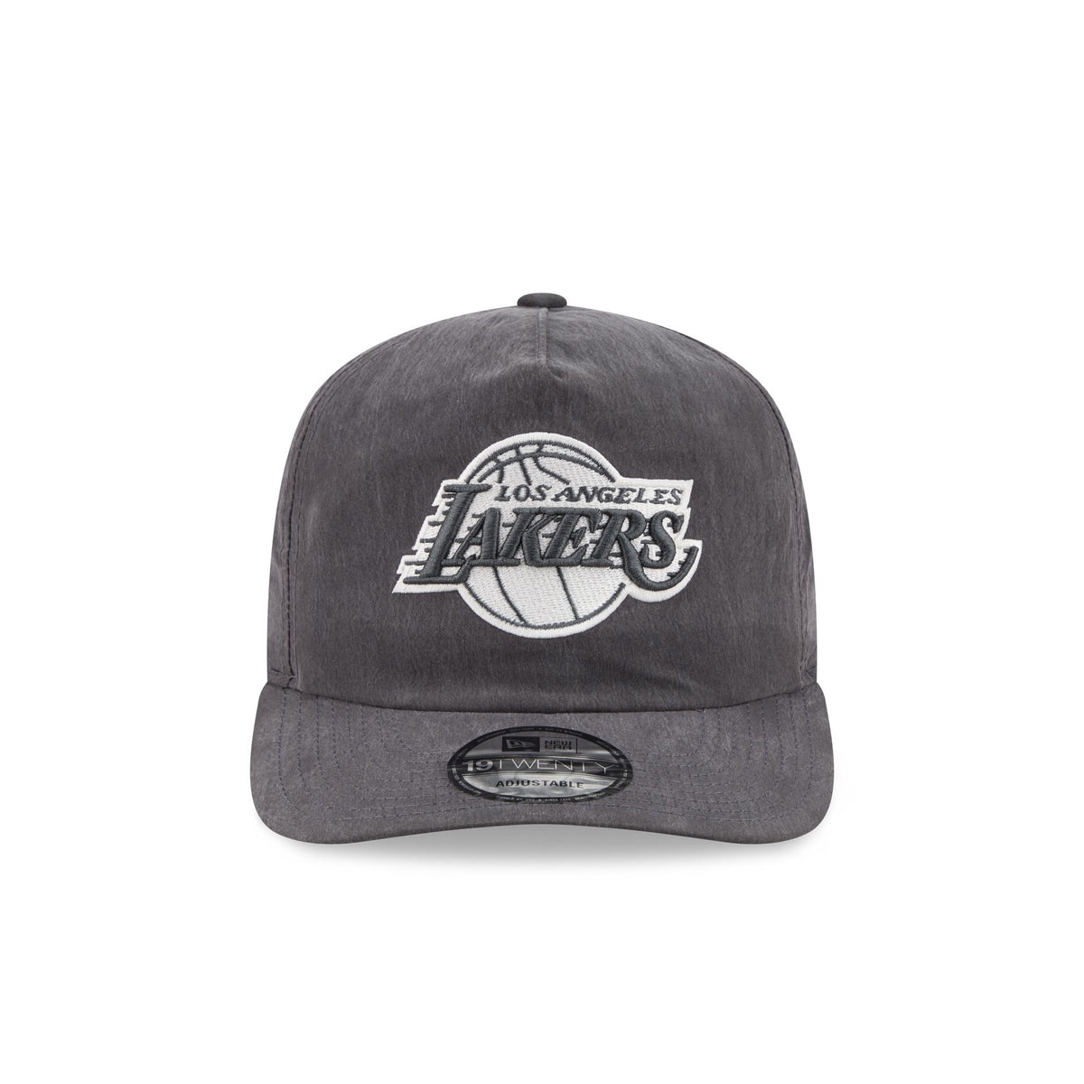 Los Angeles Lakers Washed Black Nylon 19TWENTY Snapback Hat