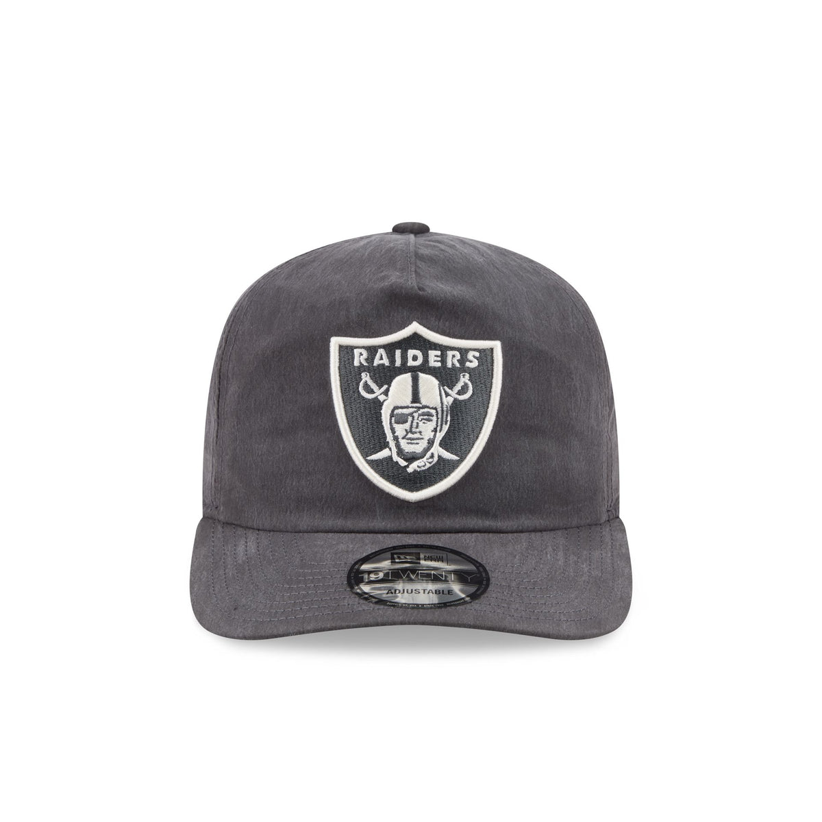 Las Vegas Raiders Washed Black Nylon 19TWENTY Snapback Hat