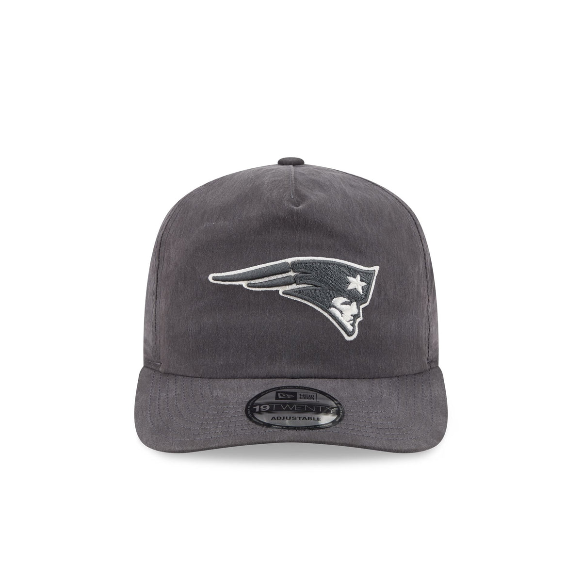 New England Patriots Washed Black Nylon 19TWENTY Snapback Hat