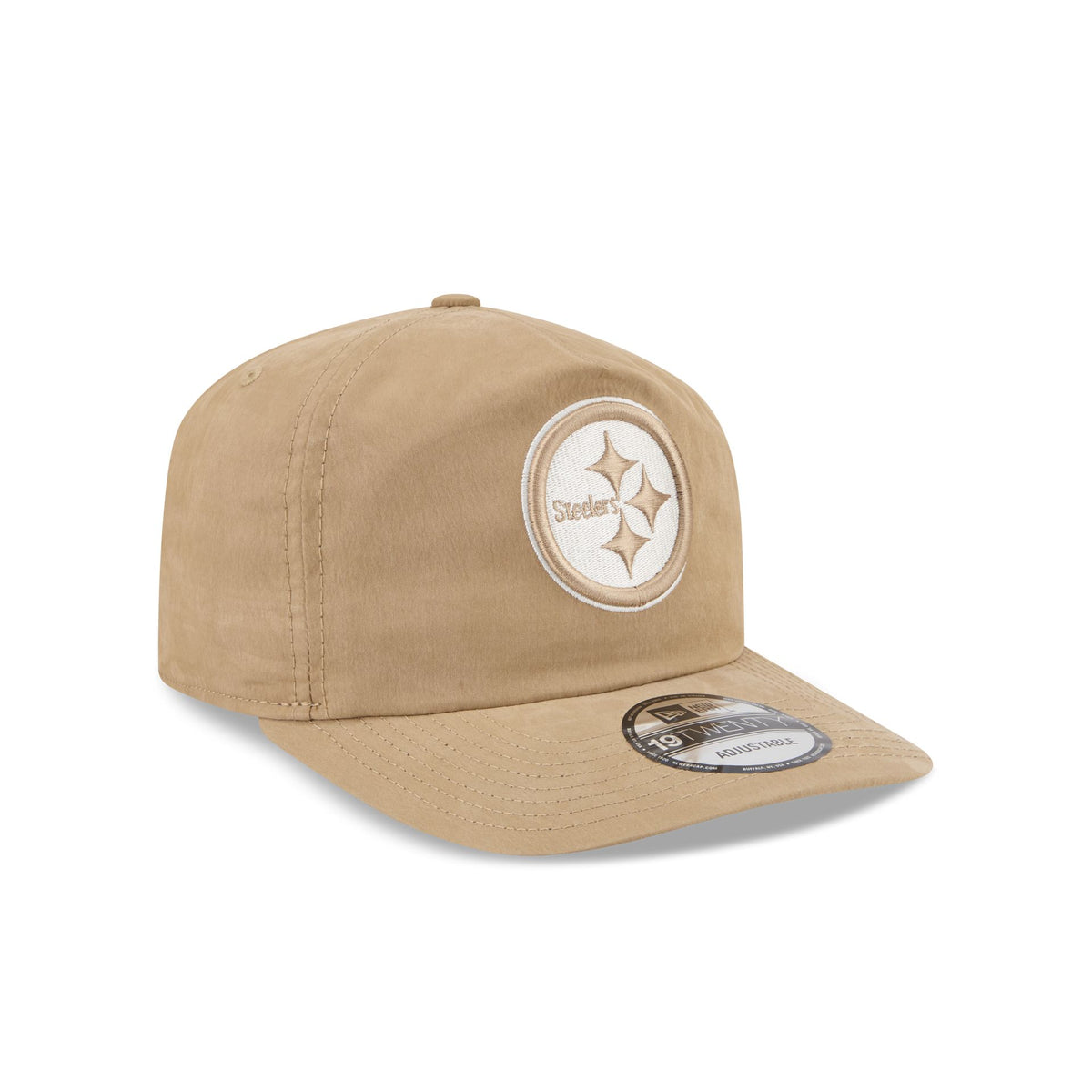 Pittsburgh Steelers Washed Khaki Nylon 19TWENTY Snapback Hat