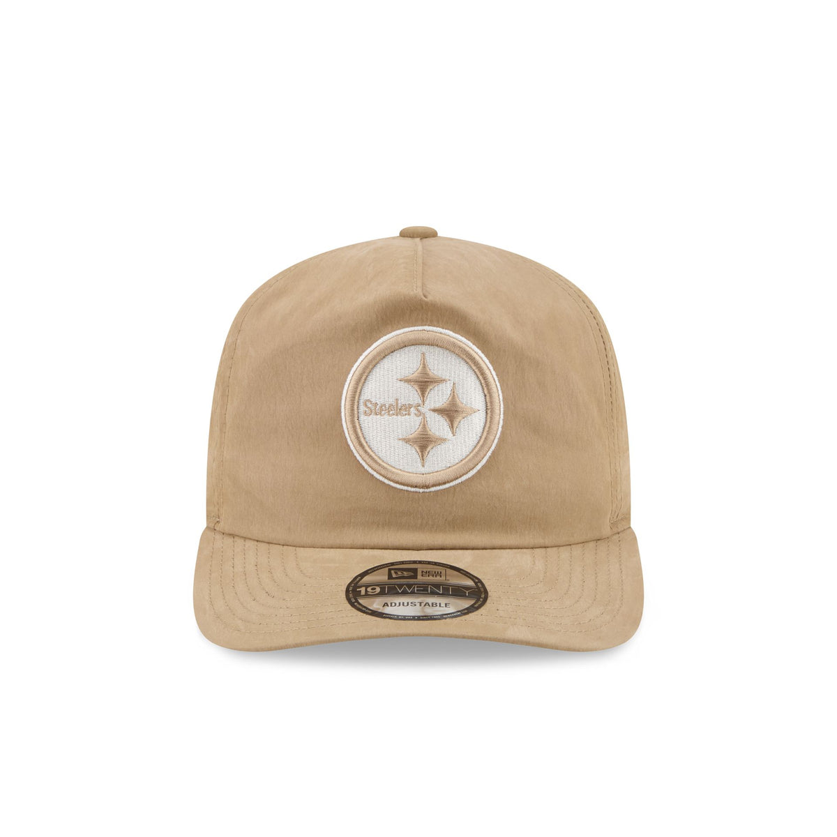 Pittsburgh Steelers Washed Khaki Nylon 19TWENTY Snapback Hat