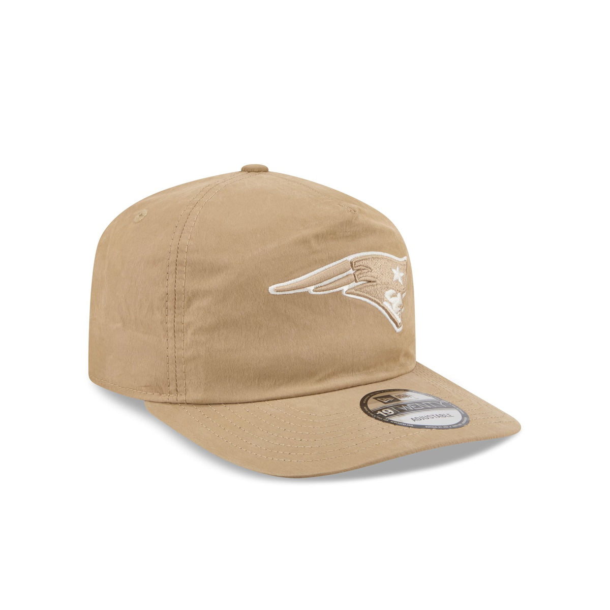 New England Patriots Washed Khaki Nylon 19TWENTY Snapback Hat