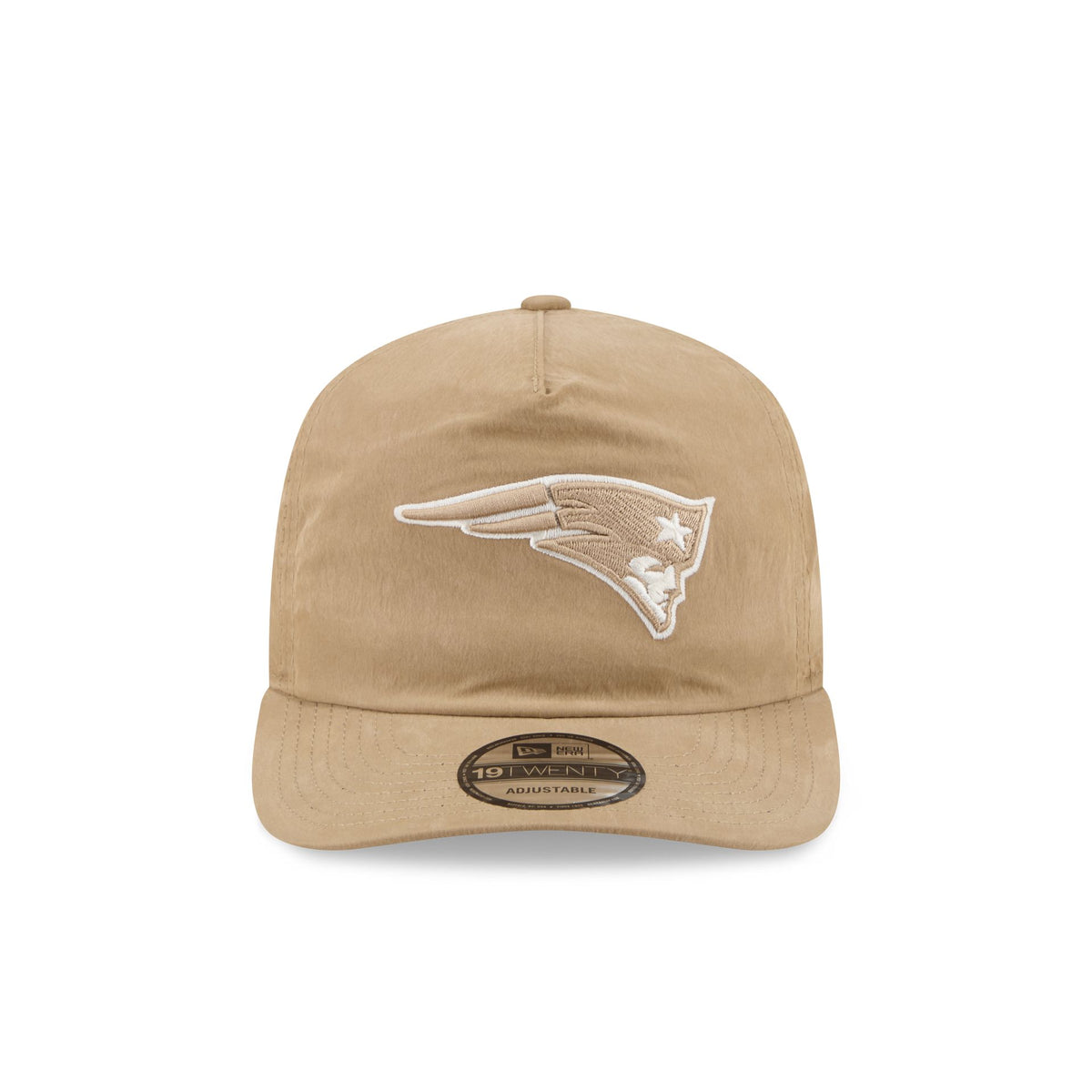 New England Patriots Washed Khaki Nylon 19TWENTY Snapback Hat