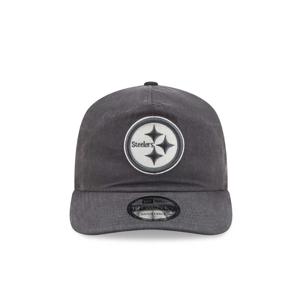 Pittsburgh Steelers Washed Black Nylon 19TWENTY Snapback Hat