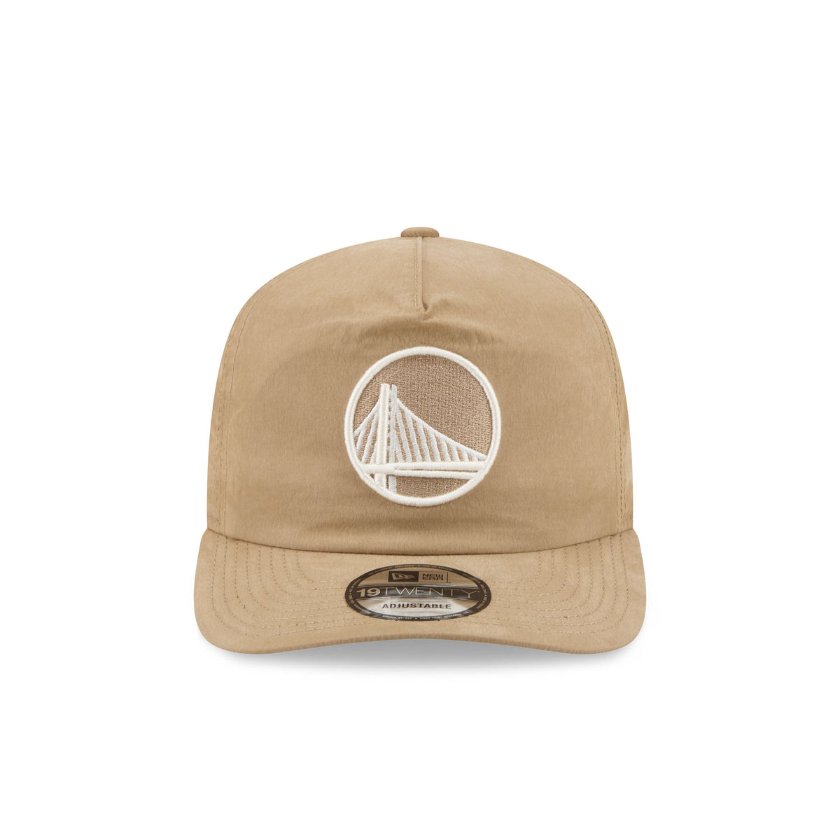 Golden State Warriors Washed Khaki Nylon 19TWENTY Snapback Hat