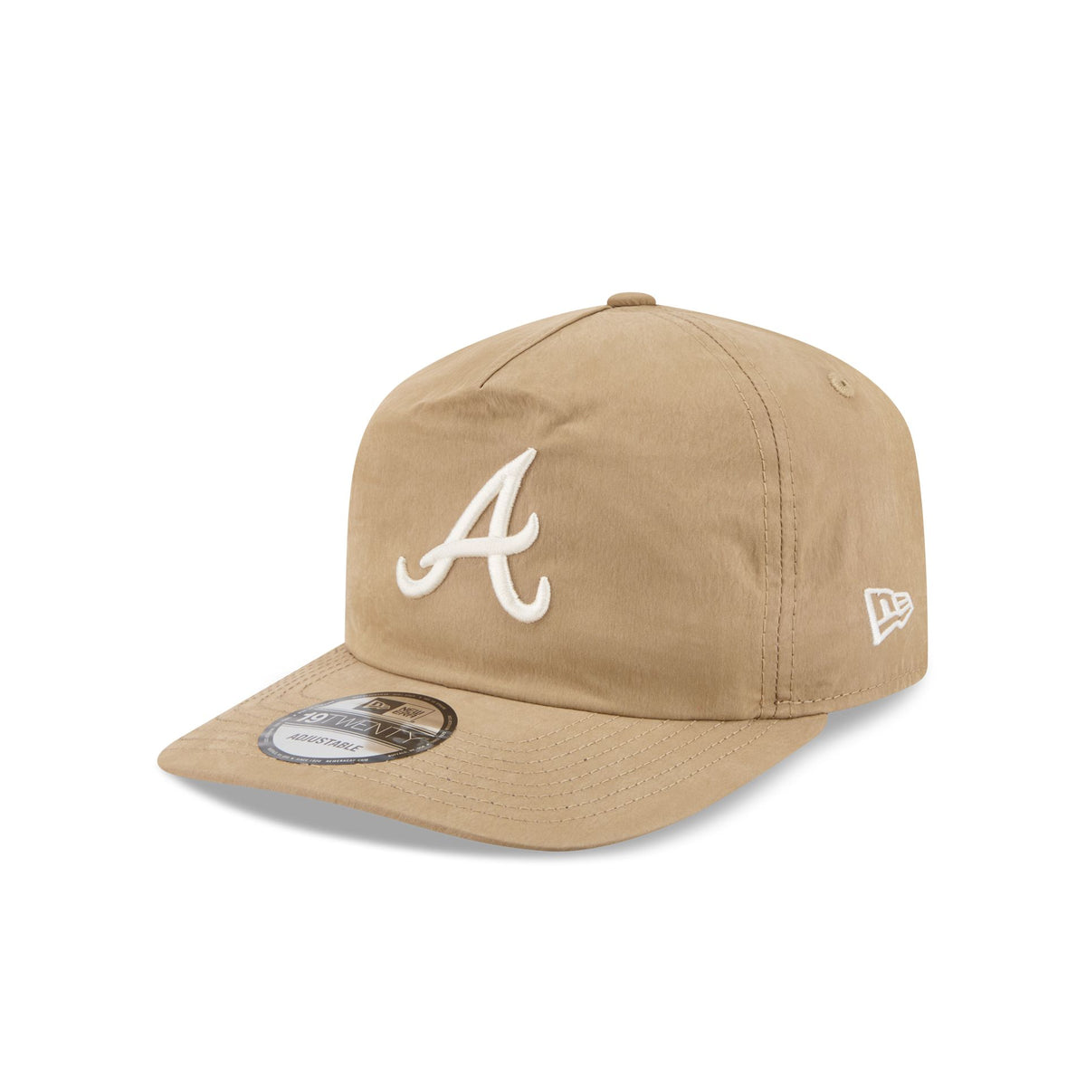 Atlanta Braves Washed Khaki Nylon 19TWENTY Snapback Hat