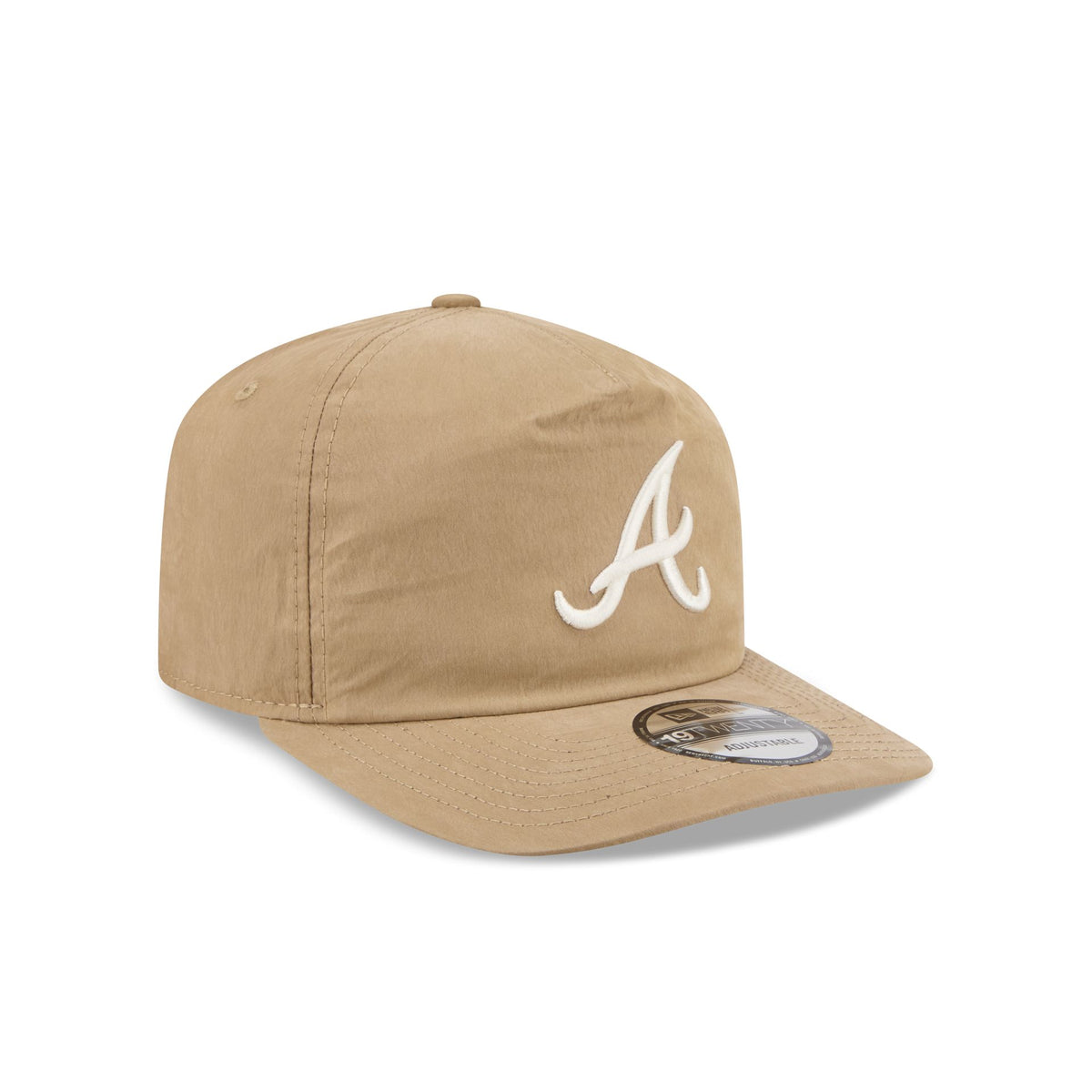 Atlanta Braves Washed Khaki Nylon 19TWENTY Snapback Hat