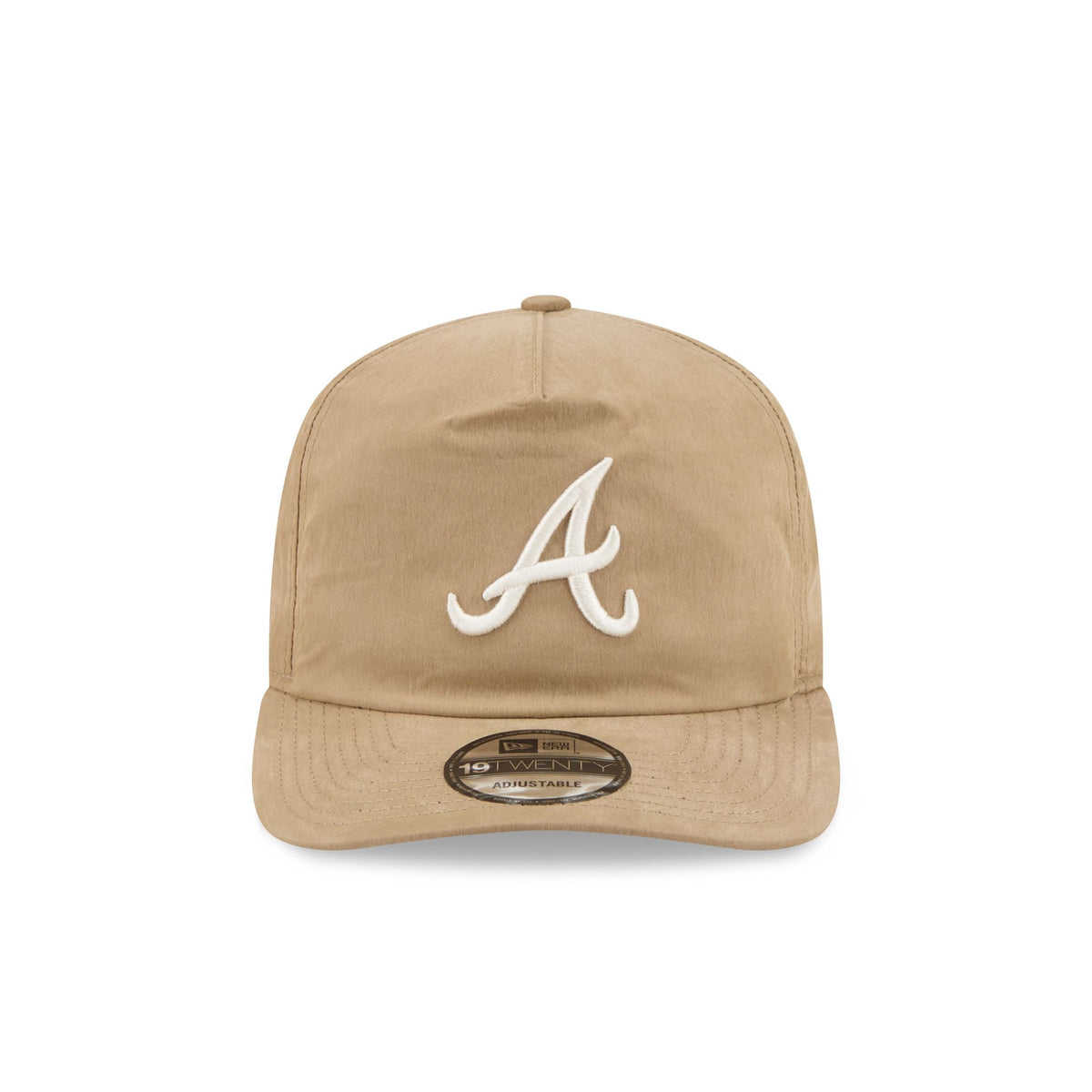 Atlanta Braves Washed Khaki Nylon 19TWENTY Snapback Hat