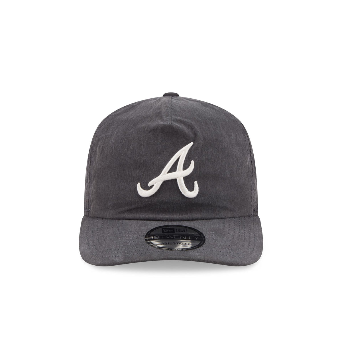 Atlanta Braves Washed Black Nylon 19TWENTY Snapback Hat