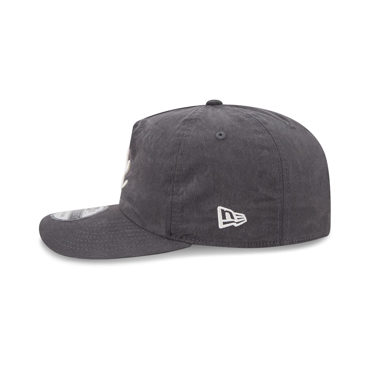 Atlanta Braves Washed Black Nylon 19TWENTY Snapback Hat