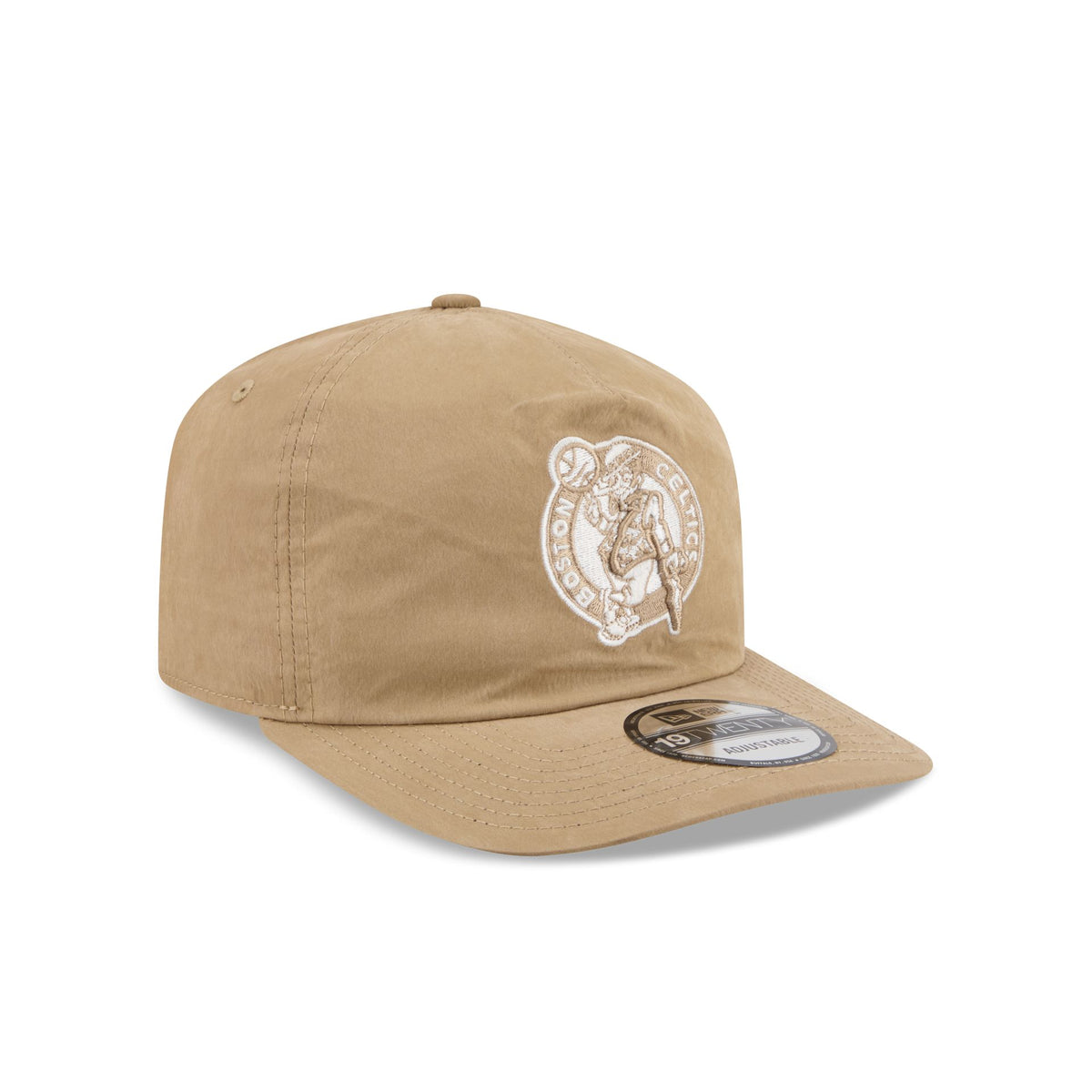 Boston Celtics Washed Khaki Nylon 19TWENTY Snapback Hat