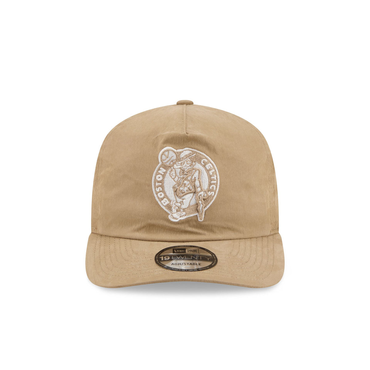Boston Celtics Washed Khaki Nylon 19TWENTY Snapback Hat