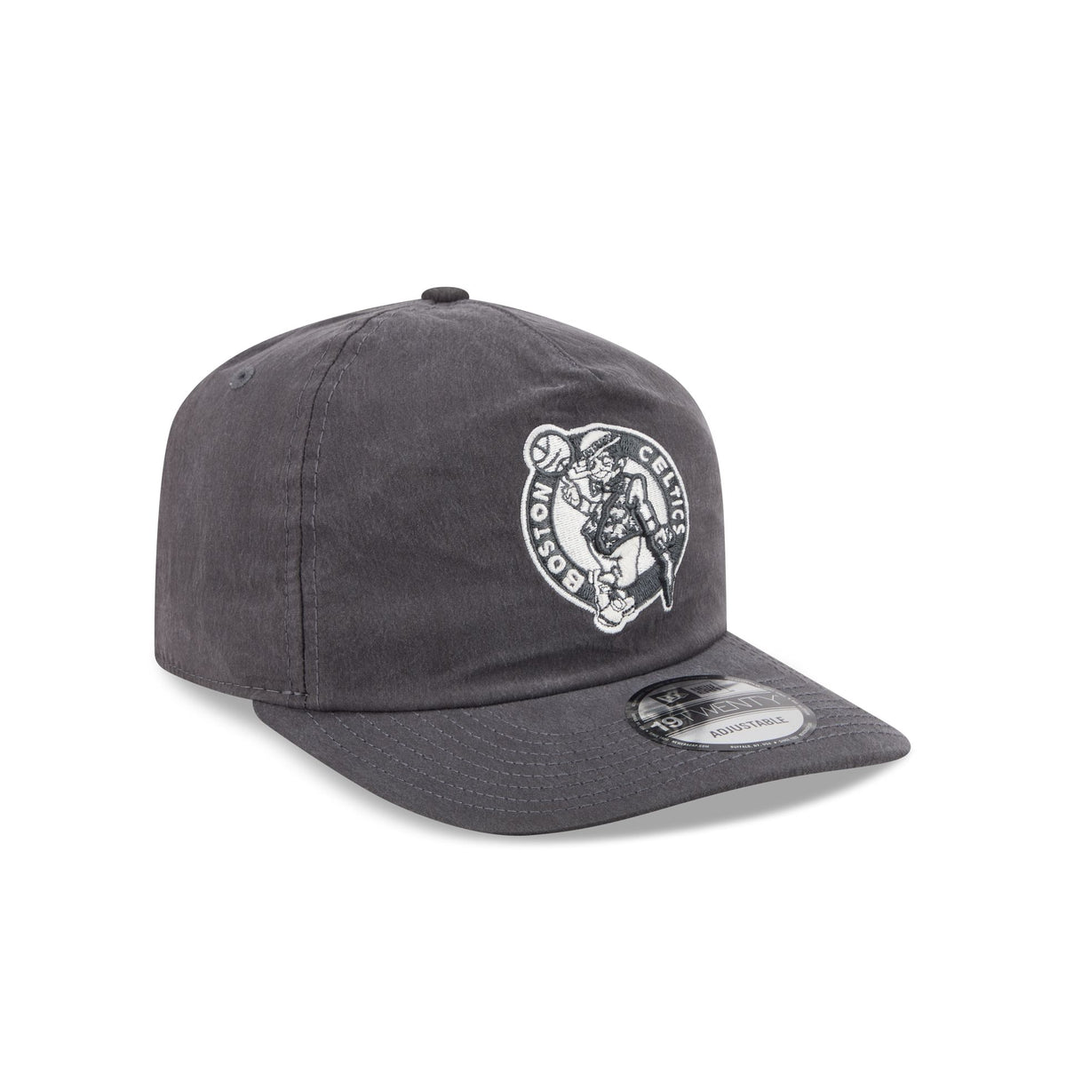 Boston Celtics Washed Black Nylon 19TWENTY Snapback Hat