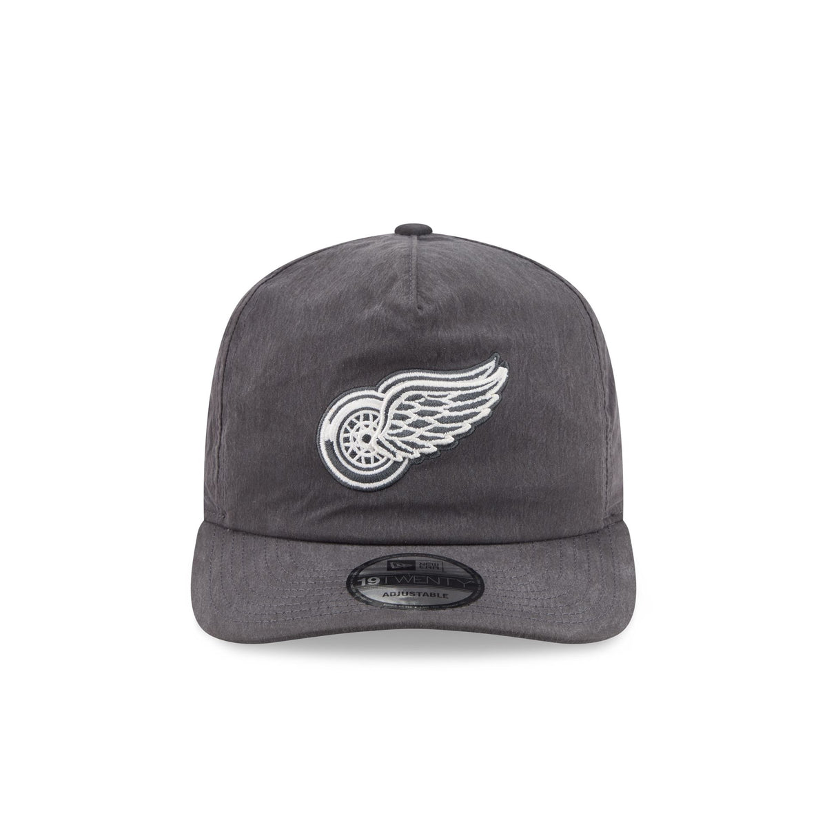 Detroit Red Wings Washed Black Nylon 19TWENTY Snapback Hat